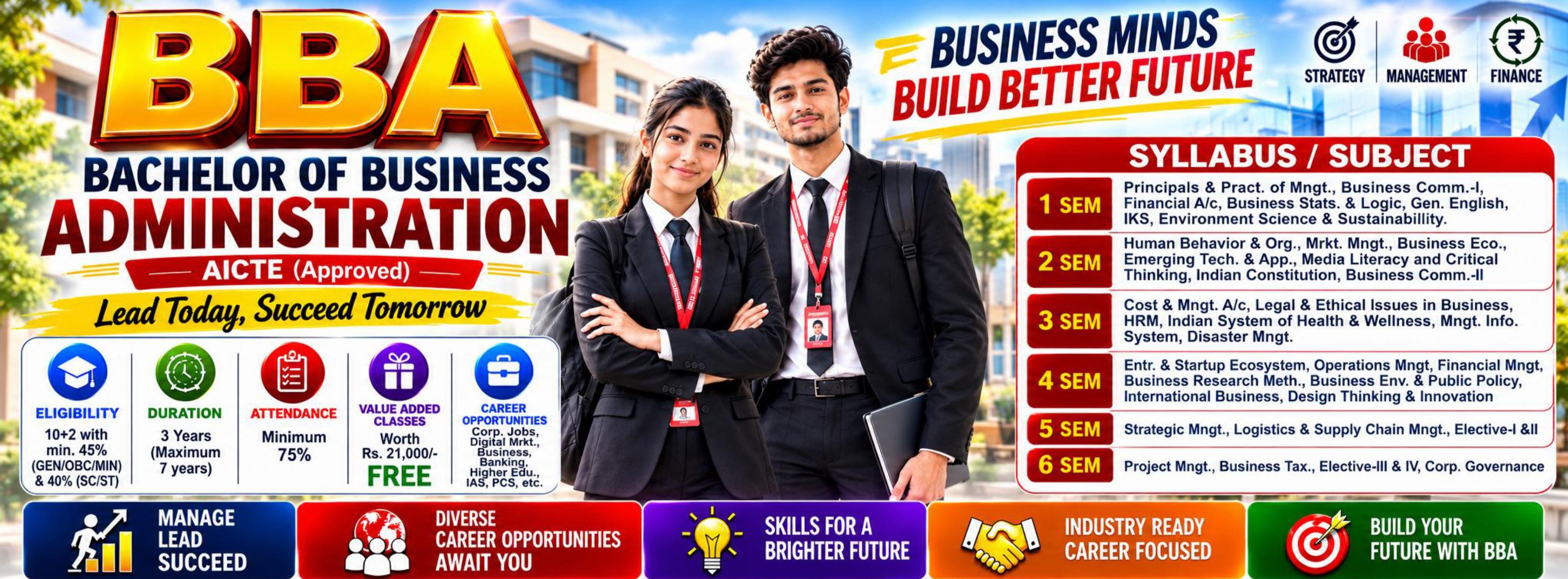 BBA Admission Poster